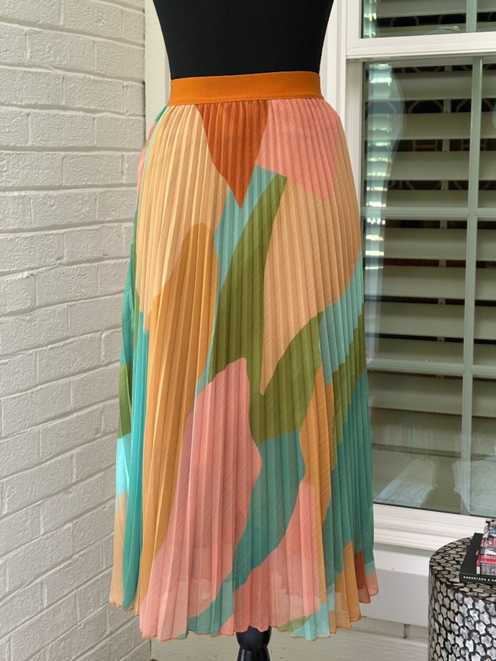 Women's Pleated Skirt MultiColor Skirt XS